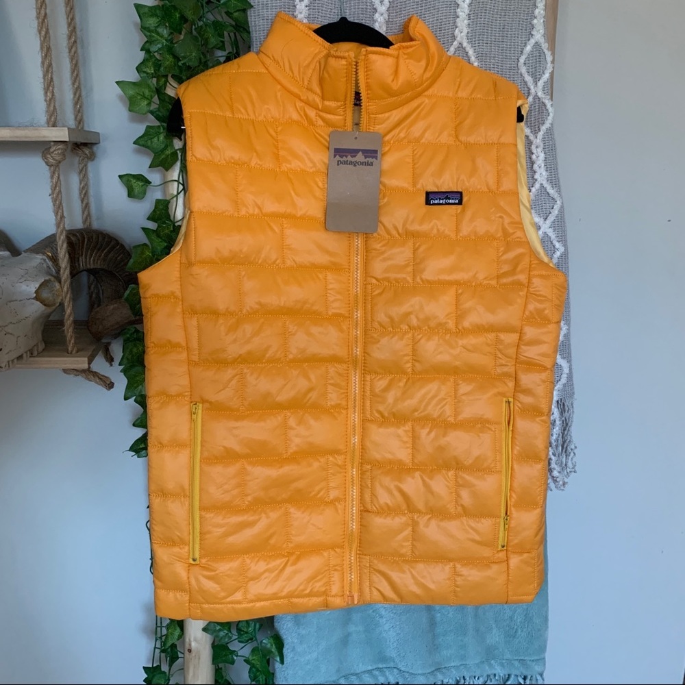 Orange/gold Patagonia puffer vest